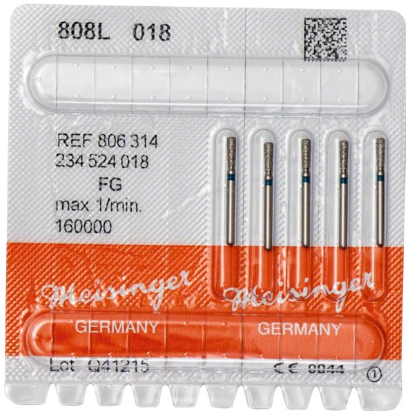 Diamanten 808 5 Stück blau mittel, FG, Figur 234 Birne lang, 5 mm, ISO 018