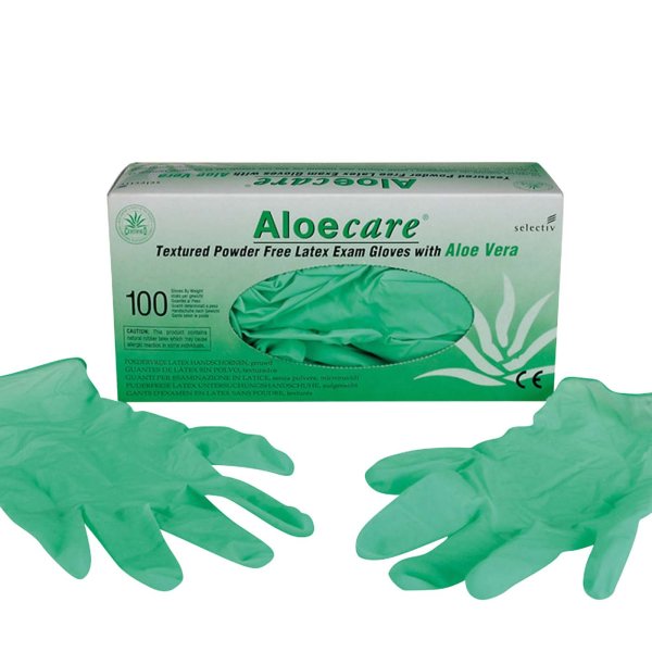 Aloecare® 100 Stück puderfrei, grün, XS