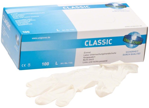 CLASSIC® 100 Stück gepudert, naturlatex, L