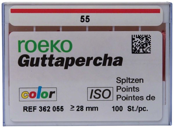 Guttapercha ISO color 100 Stück ISO 055