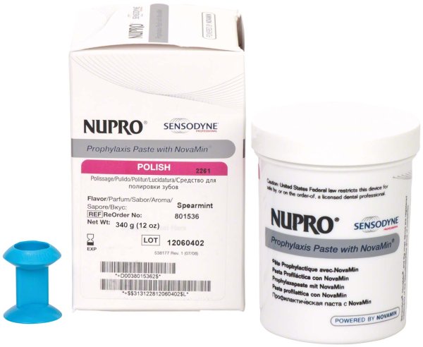 NUPRO® mit NovaMin® 340 g Polierpaste ohne Fluorid, Prophy Grip, Minze