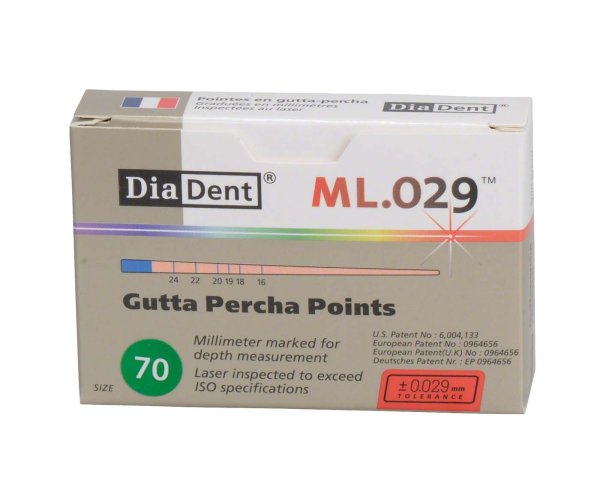 DiaDent® ML.029™ Gutta Percha Points 120 Stück ISO 070