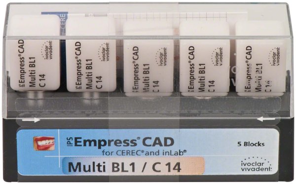 IPS Empress® CAD Multi for CEREC 5 Stück Gr. C14, BL1