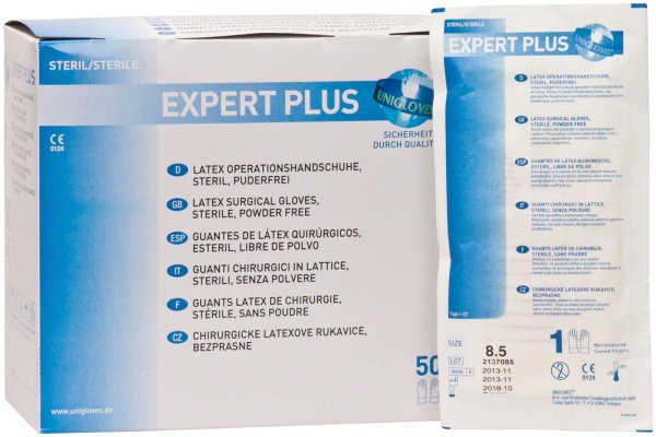 EXPERT PLUS 50 Paar puderfrei, natur, Größe 8,5