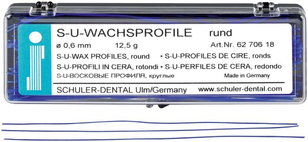 S-U-Wachsprofile 12,5 g Wachsprofile rund, 0,6 mm