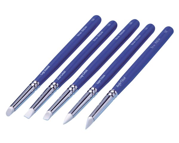 TOPDENT Silicone Brushes -Set 5 Instrumente weiß