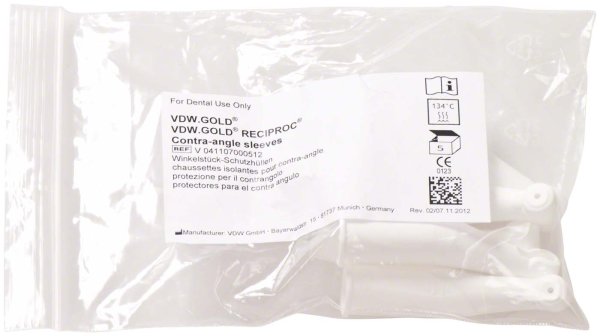 VDW.GOLD® RECIPROC® Winkelstück Schutzhülle 5 Stück