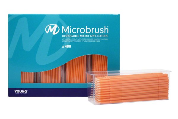Microbrush® Applikatoren Plus Serie 400 Stück orange, ultrafein 0,5 mm