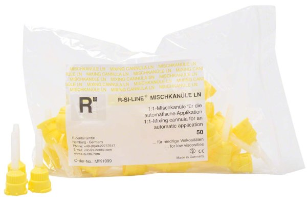 R-SI-LINE® MISCHKANÜLE LN **Beutel** 50 Stück gelb/weiß