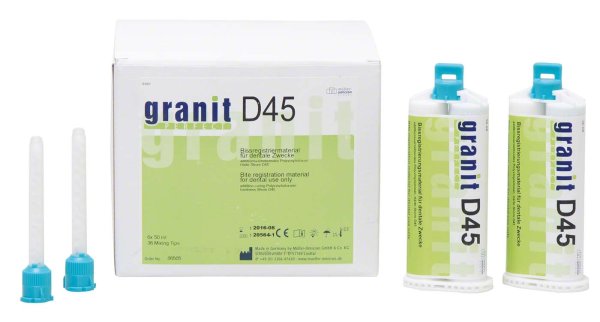 granit® PERFECT D45 **Großpackung** 6 x 50 ml Kartusche, 36 Mixing Tips grün