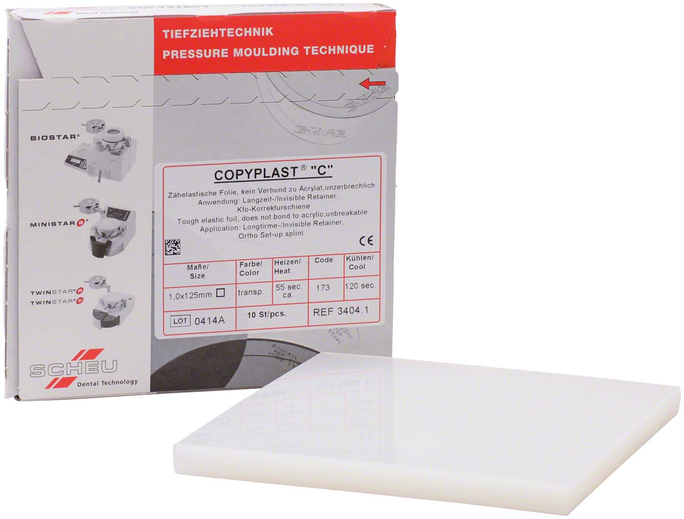 COPYPLAST® C 10 Stück eckig, Ø 125 mm | Tiefziehfolien | Modellieren ...