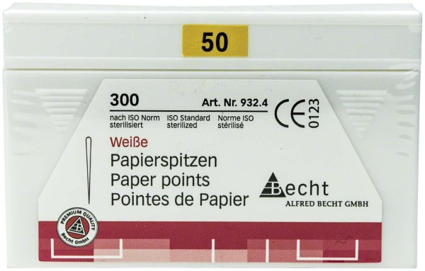 Papierspitzen weiß 300 Stück ISO 050