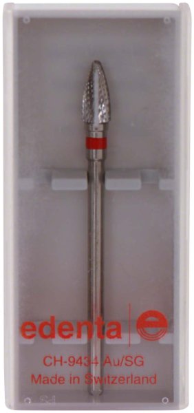 HM-Fräser Schliff 20 Kreuzverzahnung, rot fein, HP, Figur 257, 9 mm, ISO 040