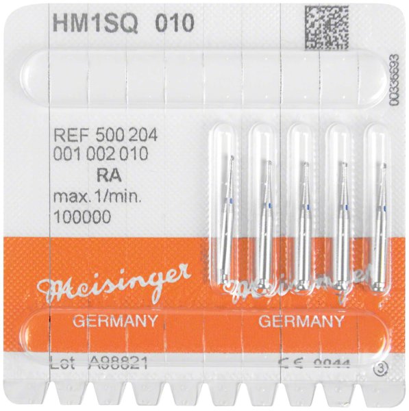 HM-Bohrer 1SQ 5 Stück schnittfr. Verz. Querhieb, FG, blau, Figur 001, ISO 012