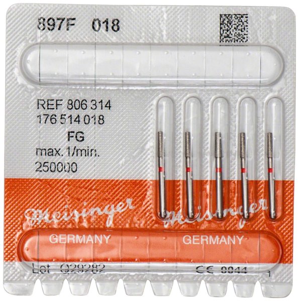 Diamanten 897 5 Stück rot fein, FG, Figur 176, ISO 018