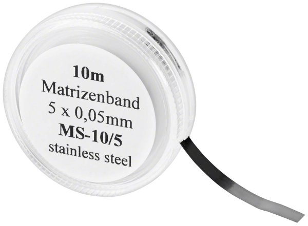 Matrizenband 10 m Band, Höhe 5 mm, Stärke 0,05 mm