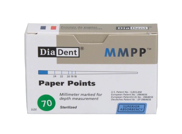 DiaDent® Papierspitzen 200 Stück ISO 070
