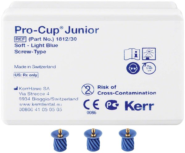 Pro-Cup™ Junior 30 Stück hellblau weich, Screw-Type