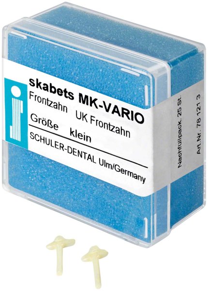 skabets MK-VARIO **Nachfüllpackung** 25 Stück Unterkiefer Frontzahn klein