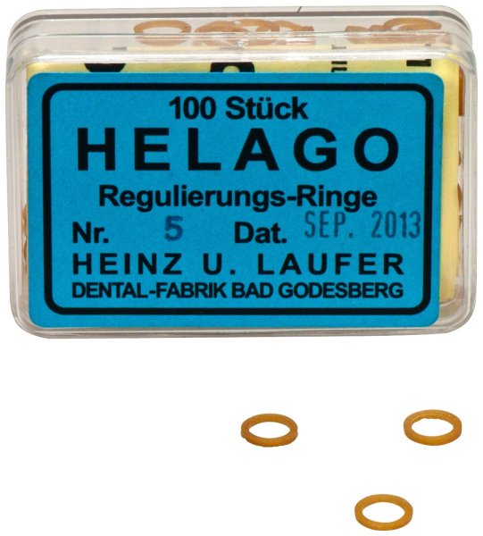 HELAGO Gummiringe für Regulierung 100 Stück transparent, 5 mm