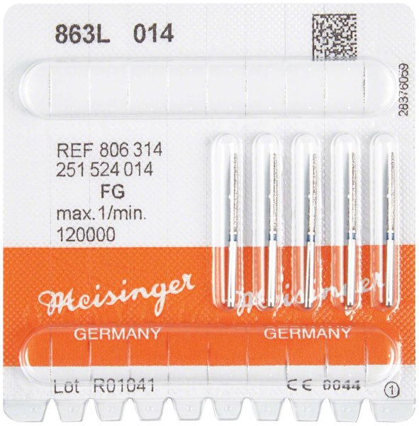 Diamanten 863 5 Stück blau mittel, FG, Figur 251 Flamme, 12 mm, ISO 014