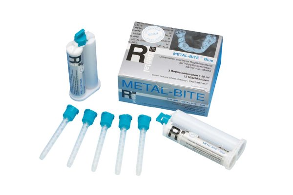 R-SI-LINE® METAL-BITE® Blue 2 x 50 ml Doppelkartusche blue, 12 Mischkanülen SXN