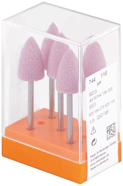 Ausarbeitungssteine 744 5 Stück rosa mittel, HP, Figur 273, 17 mm, ISO 110