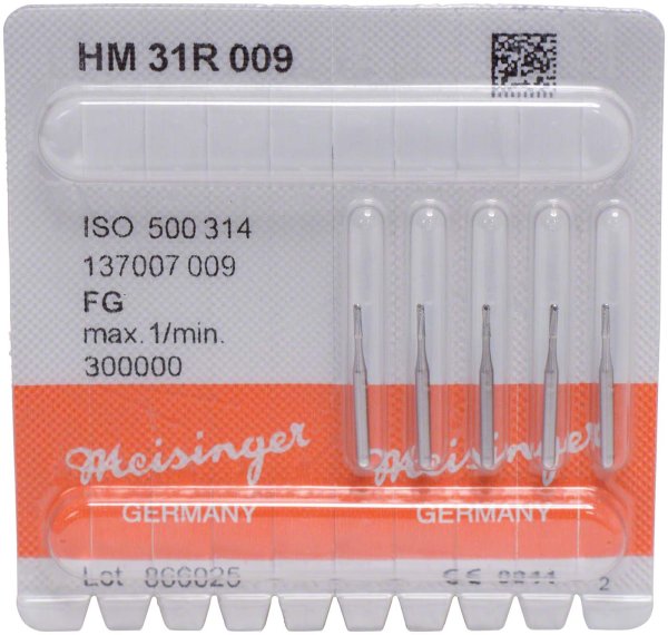 HM-Bohrer 31R 5 Stück FG, Figur 137 rund, ISO 009