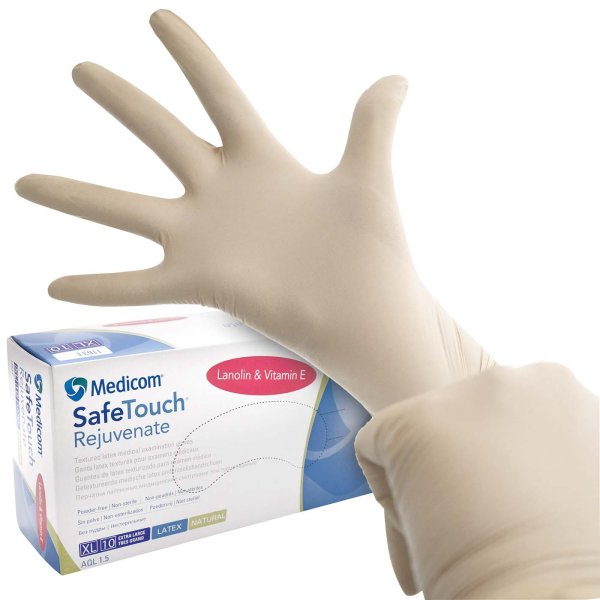 Medicom® SafeTouch® Rejuvenate Latex-Handschuhe 100 Stück puderfrei, natural, XL