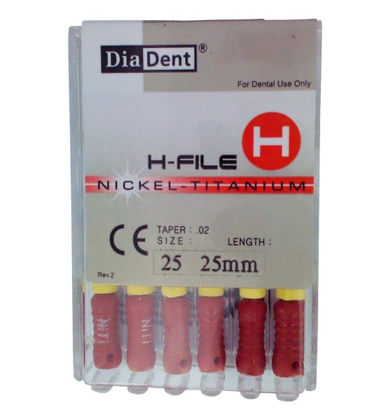 DiaDent® NiTi Hedstroem Files 6 Stück 25 mm, ISO 025