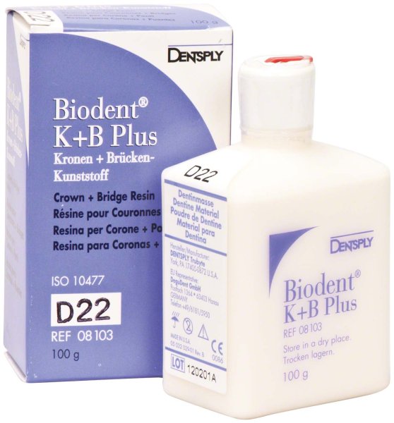 Biodent® K+B Plus Massen 100 g Pulver dentin 22