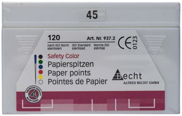 Papierspitzen Safety Color 120 Stück ISO 045