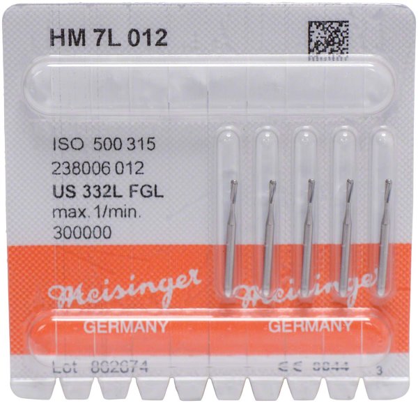 HM-Bohrer 7L 5 Stück FGL, Figur 238, 4,1 mm, ISO 012