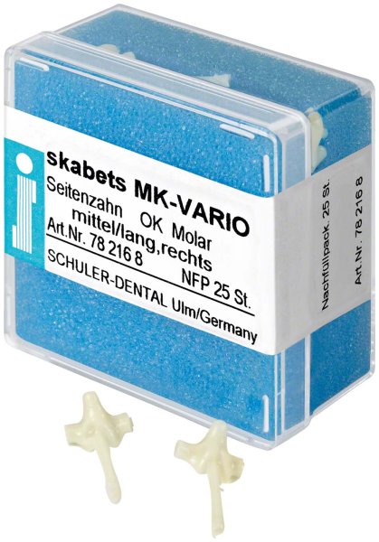 skabets MK-VARIO **Nachfüllpackung** 25 Stück Oberkiefer Molar MIT LG rechts