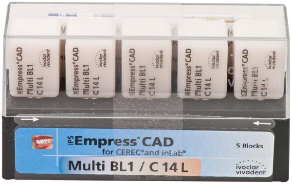 IPS Empress® CAD Multi for CEREC 5 Stück Gr. C14L, BL1