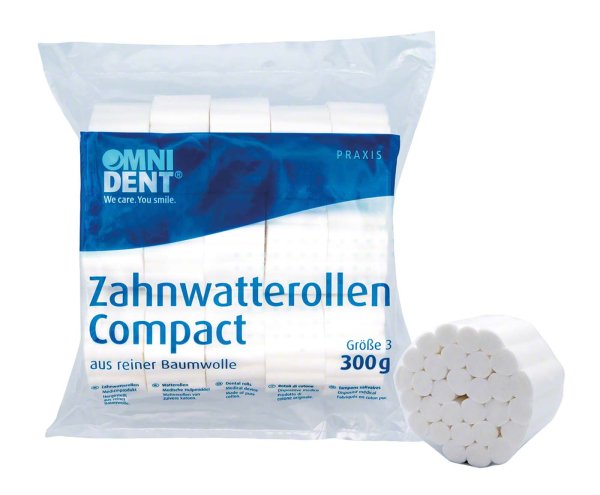 Zahnwatterollen Compact 300 g Ø 12 mm, Größe 3