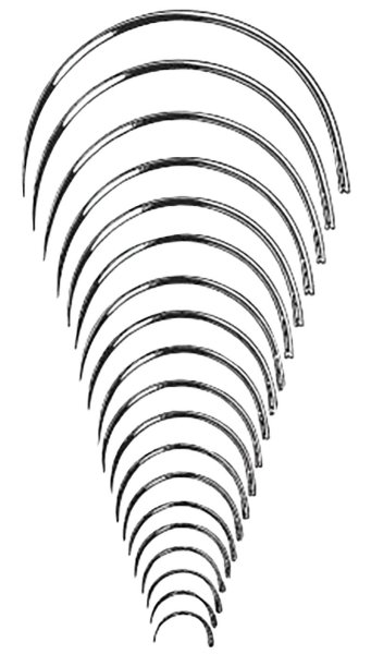 Wundnadeln 12 Stück 311G/14