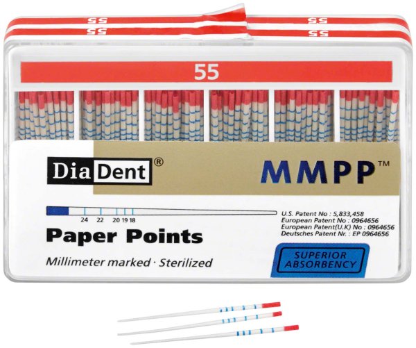 DiaDent® Papierspitzen 200 Stück ISO 055