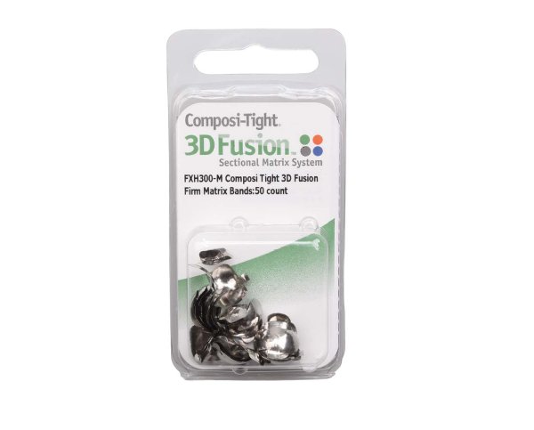 Composi-Tight 3D Fusion Firm 50 Stück 6,1 mm, für Molare mit subg. Vertiefung (mit Lasche 7,7 mm)