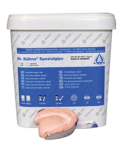 Dr. Kühns® Spezialgips **Eimer** 10 kg Spezialgips rosa