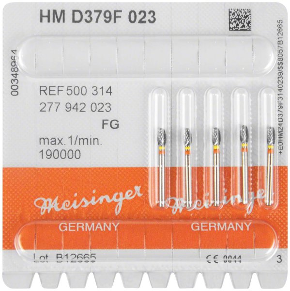 HM-Finierer D0379 5 Stück gelb/orange extra fein, FG, Figur 277 Eiform, 4,2 mm, ISO 023