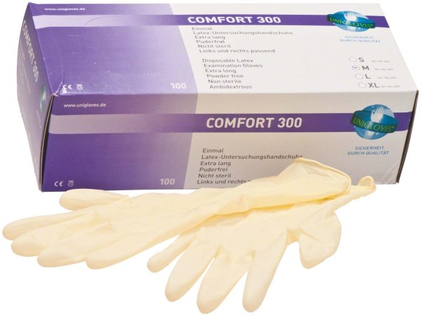 COMFORT® 300 100 Stück puderfrei, naturlatex, M