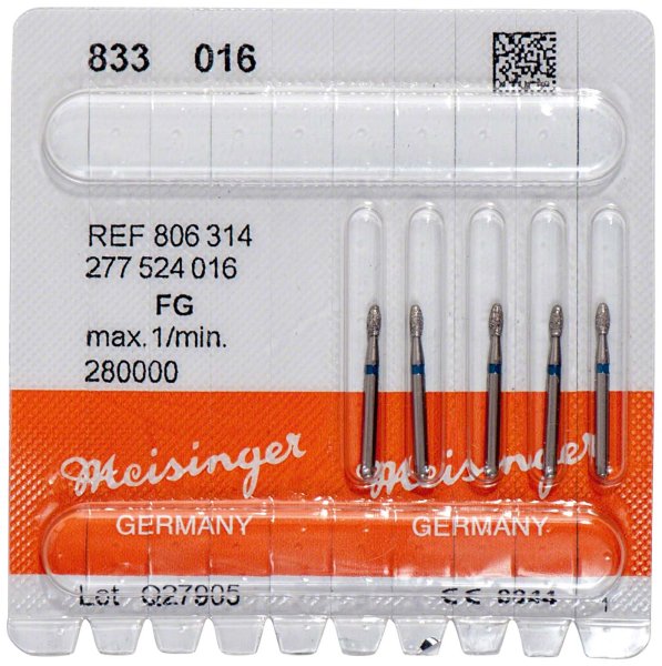 Diamanten 833 5 Stück blau mittel, FG, Figur 277 Ei, 3,4 mm, ISO 016