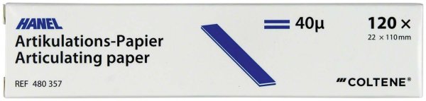 HANEL Artikulations-Papier 40 µm 120 Streifen blau, 40 µm