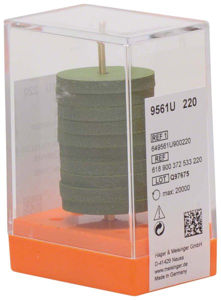 Modellgusspolierer 9561 10 Stück unmontiert, grün grob, Figur 372, 3 mm, ISO 220