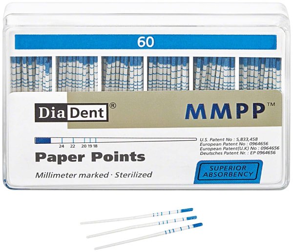DiaDent® Papierspitzen 200 Stück ISO 060