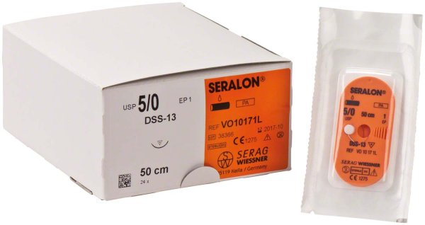SERALON® 24 Nadeln blau, 0,5 m, DSS-13, Stärke 5/0
