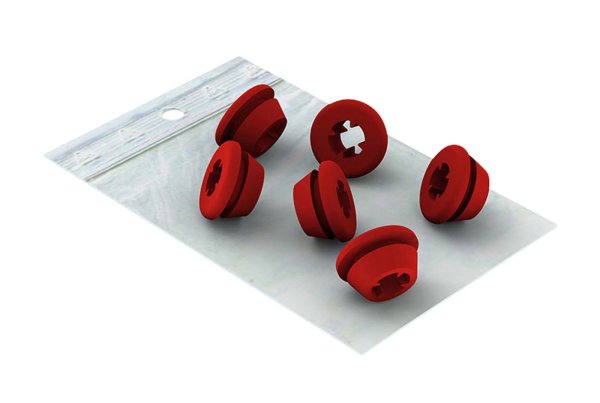 Silicones Tubes 6 Stück rot, Ø 5 - 6,5 mm