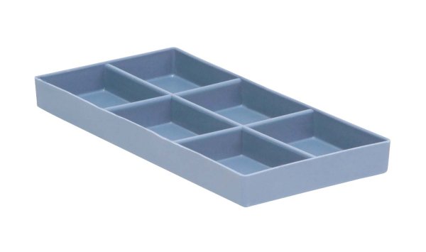 Cabinet Tray Nr. 20 6-Fächer, 9,2 x 19,7 cm, blau
