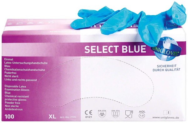 SELECT® BLUE 100 Stück puderfrei, blau, XL